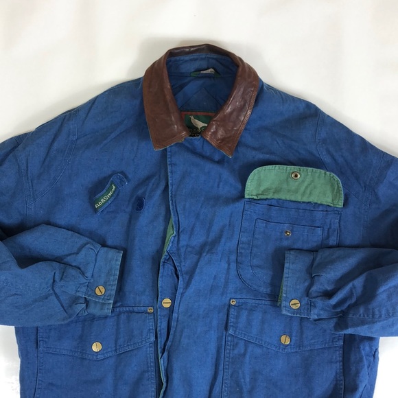 Field & Stream Vintage Linen/Cotton Lamb Leather Zip/Button Jacket - Picture 4 of 16